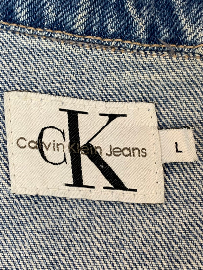 【中古品】【メンズ】 CALVIN KLEIN JEANS カルバンクラインジーンズ DENIM JACKET デニムジャケット ライトアウター 141-260623-yn-34-min サイズ：L カラー：インディゴ 万代Net店