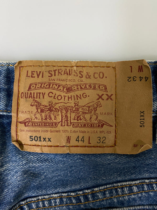 【中古品】【メンズ】 LEVI'S リーバイス 501XX DENIM PANTS 501-0000 653刻印 USA製 94年9月製造 デニムパンツ ボトムス 157-260623-yn-13-min サイズ：W44 L32 カラー：インディゴ 万代Net店
