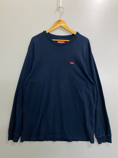 【中古品】【メンズ】 SUPREME シュプリーム SMALL BOX LOGO L/S TEE スモールボックスロゴロングスリーブTシャツ 長袖Tシャツ トップス 149-260623-yn-09-min サイズ：L カラー：ネイビー 万代Net店