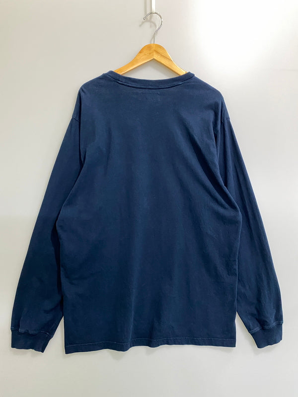 【中古品】【メンズ】 SUPREME シュプリーム SMALL BOX LOGO L/S TEE スモールボックスロゴロングスリーブTシャツ 長袖Tシャツ トップス 149-260623-yn-09-min サイズ：L カラー：ネイビー 万代Net店