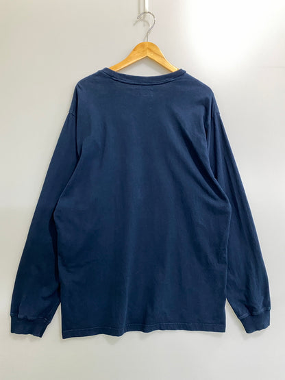 【中古品】【メンズ】 SUPREME シュプリーム SMALL BOX LOGO L/S TEE スモールボックスロゴロングスリーブTシャツ 長袖Tシャツ トップス 149-260623-yn-09-min サイズ：L カラー：ネイビー 万代Net店