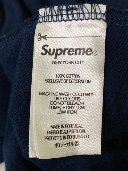 【中古品】【メンズ】 SUPREME シュプリーム SMALL BOX LOGO L/S TEE スモールボックスロゴロングスリーブTシャツ 長袖Tシャツ トップス 149-260623-yn-09-min サイズ：L カラー：ネイビー 万代Net店