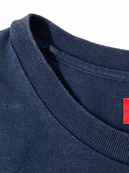 【中古品】【メンズ】 SUPREME シュプリーム SMALL BOX LOGO L/S TEE スモールボックスロゴロングスリーブTシャツ 長袖Tシャツ トップス 149-260623-yn-09-min サイズ：L カラー：ネイビー 万代Net店