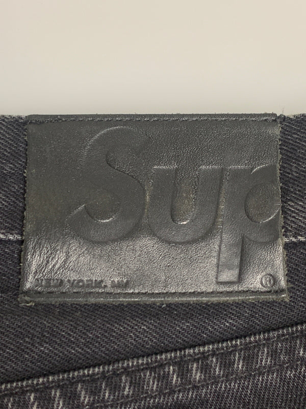 【中古品】【メンズ】 SUPREME シュプリーム STRAIGHT BLACK DENIM PANTS ストレート ブラック デニムパンツ ボトムス 149-260622-yn-03-min サイズ：30 カラー：ブラック 万代Net店