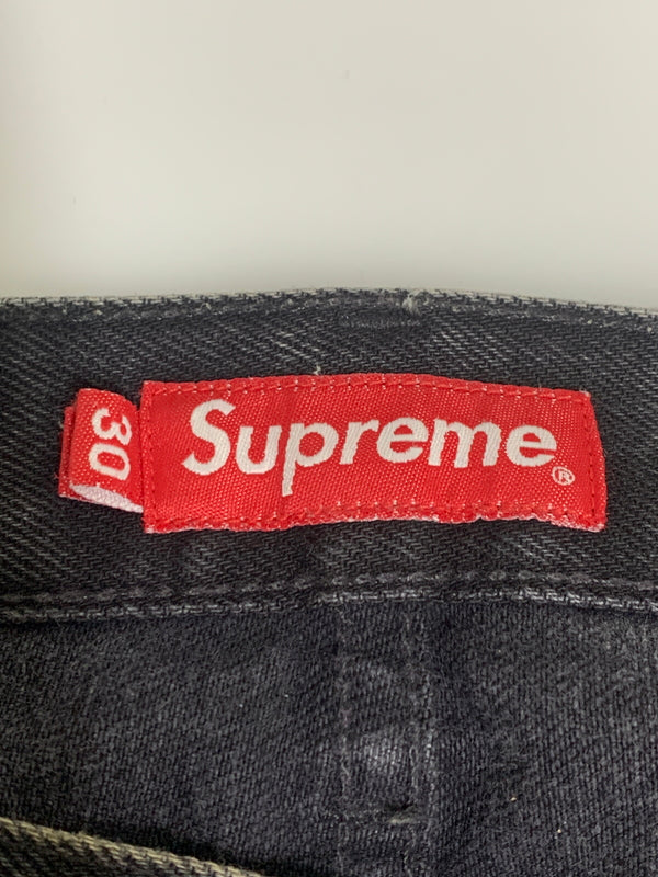 【中古品】【メンズ】 SUPREME シュプリーム STRAIGHT BLACK DENIM PANTS ストレート ブラック デニムパンツ ボトムス 149-260622-yn-03-min サイズ：30 カラー：ブラック 万代Net店