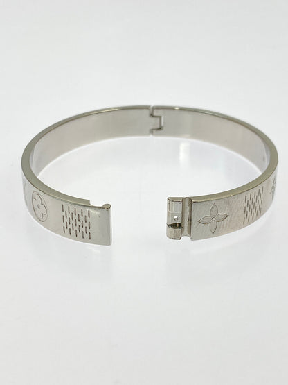 【中古品】【メンズ/レディース】 LOUIS VUITTON ルイ・ヴィトン バングル・ダミエ ステープル M1387M アクセサリー バングル ブレスレット 179-260624-hu-11-min サイズ：M カラー：シルバー 万代Net店