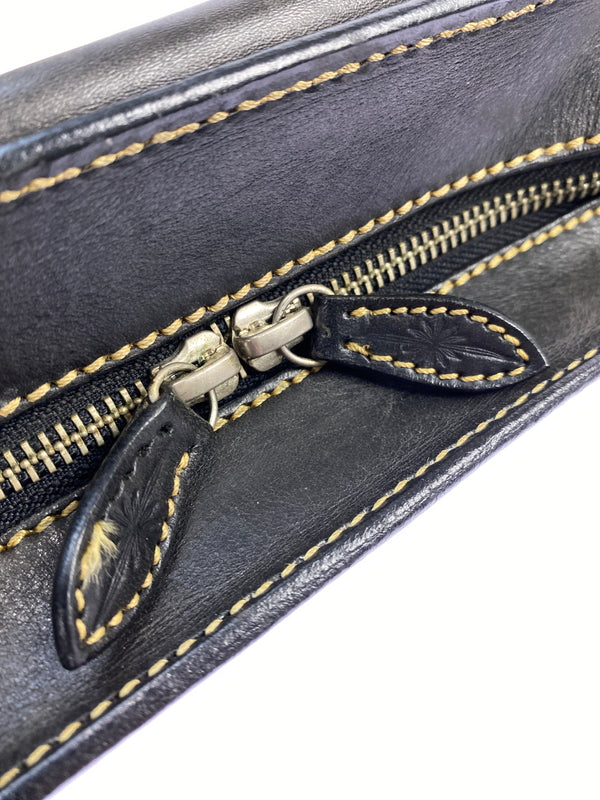 【中古品】【メンズ】 SAAD サード EAGLE LEATHER SHOULDER BAG イーグル レザー ショルダーバッグ カバン 188-260625-jt-06-min カラー：ブラック 万代Net店