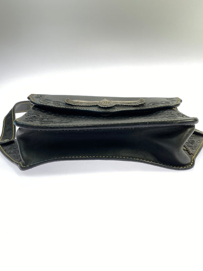 【中古品】【メンズ】 SAAD サード EAGLE LEATHER SHOULDER BAG イーグル レザー ショルダーバッグ カバン 188-260625-jt-06-min カラー：ブラック 万代Net店