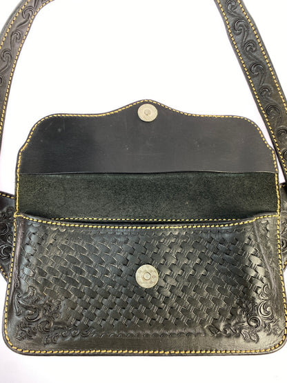 【中古品】【メンズ】 SAAD サード EAGLE LEATHER SHOULDER BAG イーグル レザー ショルダーバッグ カバン 188-260625-jt-06-min カラー：ブラック 万代Net店