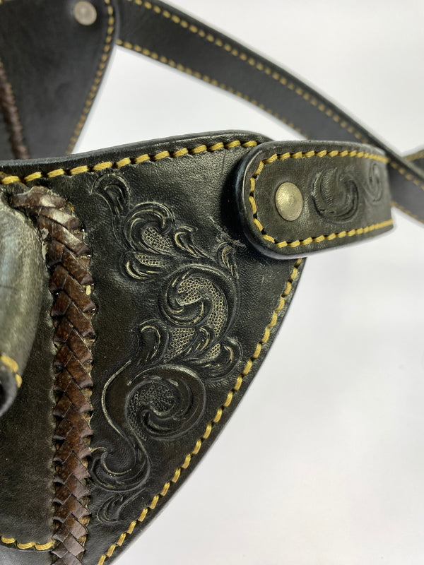 【中古品】【メンズ】 SAAD サード EAGLE LEATHER SHOULDER BAG イーグル レザー ショルダーバッグ カバン 188-260625-jt-06-min カラー：ブラック 万代Net店