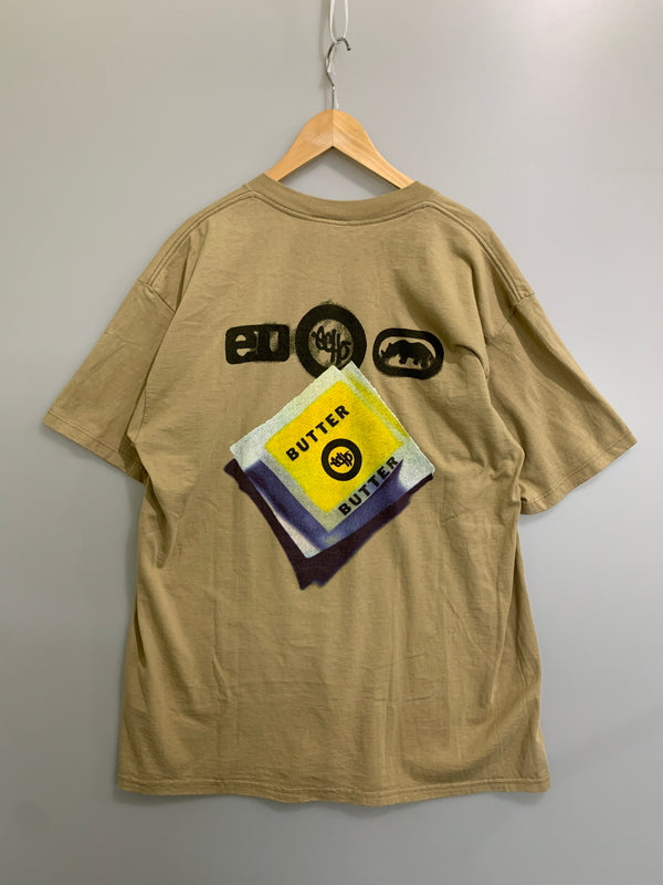 【中古品】【メンズ】 ECKO UNLIMITED エコーアンリミテッド 00's BUTTER TEE 2000年代 バター Tシャツ 半袖Tシャツ トップス 146-260622-yn-09-min サイズ：X-GRANDE カラー：カーキベージュ 万代Net店