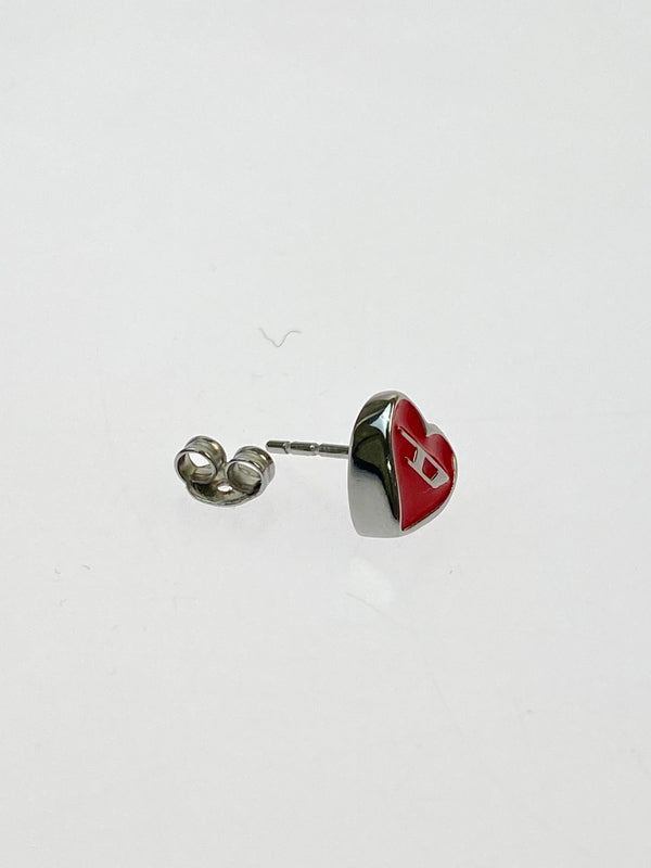 【中古品】【レディース】 DIESEL ディーゼル ハート ピアス アクセサリー 192-260624-hu-15-min カラー：レッド/シルバー 万代Net店