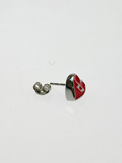 【中古品】【レディース】 DIESEL ディーゼル ハート ピアス アクセサリー 192-260624-hu-15-min カラー：レッド/シルバー 万代Net店