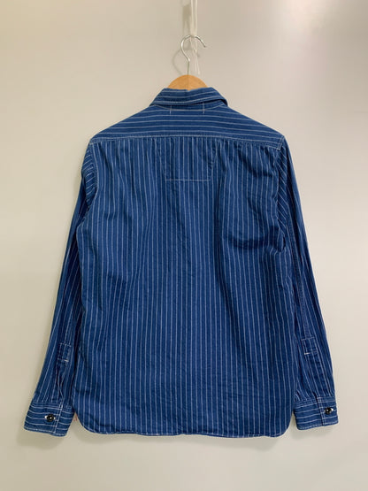 【中古品】【メンズ】 SUGARCANE シュガーケーン FICTION ROMANCE 8.5OZ. WABASH STRIPE WORK SHIRT SC25551 ウォバッシュストライプワークシャツ 長袖シャツ トップス 145-260622-yn-10-min サイズ：S カラー：ブルー系 万代Net店