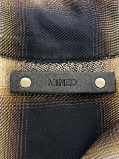 【中古品】【メンズ】 MINEDENIM マインデニム OMBRE CHECK SHIRT 2205-5001-27-032 キュプラウールオンブレチェックシャツ 半袖シャツ トップス 142-260622-yn-07-min サイズ：3 カラー：ブラック/ブラウン/カーキ系 万代Net店