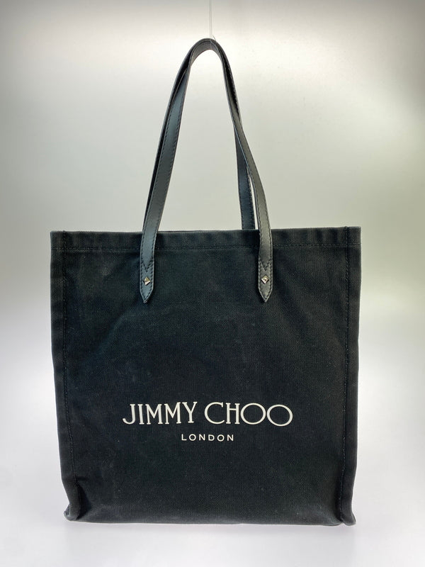 【中古品】【メンズ】 JIMMY CHOO ジミーチュウ ロゴキャンバス トートバッグ カバン 180-260625-jt-05-min カラー：ブラック 万代Net店