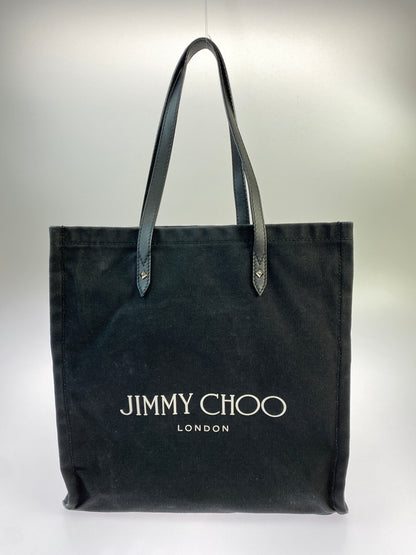 【中古品】【メンズ】 JIMMY CHOO ジミーチュウ ロゴキャンバス トートバッグ カバン 180-260625-jt-05-min カラー：ブラック 万代Net店