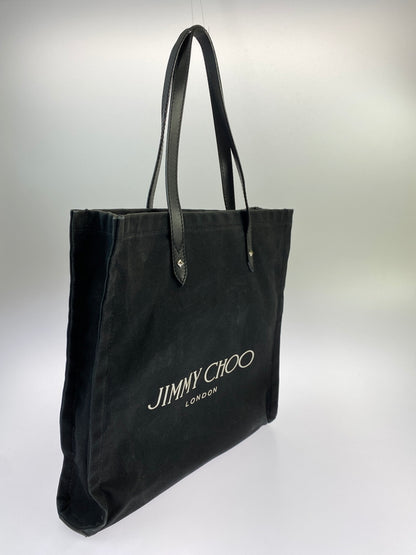 【中古品】【メンズ】 JIMMY CHOO ジミーチュウ ロゴキャンバス トートバッグ カバン 180-260625-jt-05-min カラー：ブラック 万代Net店
