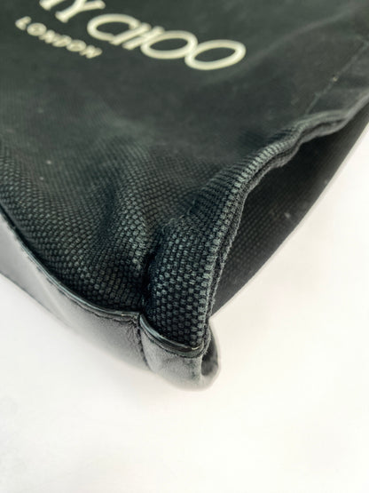 【中古品】【メンズ】 JIMMY CHOO ジミーチュウ ロゴキャンバス トートバッグ カバン 180-260625-jt-05-min カラー：ブラック 万代Net店