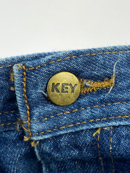 【中古品】【メンズ】 KEY キー DENIM PANTS メキシコ製 ダブルニーぺインター デニムパンツ ボトムス 157-260626-yn-31-min サイズ：W32 L30 カラー：インディゴ 万代Net店