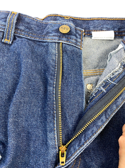 【中古品】【メンズ】 KEY キー DENIM PANTS メキシコ製 ダブルニーぺインター デニムパンツ ボトムス 157-260626-yn-31-min サイズ：W32 L30 カラー：インディゴ 万代Net店