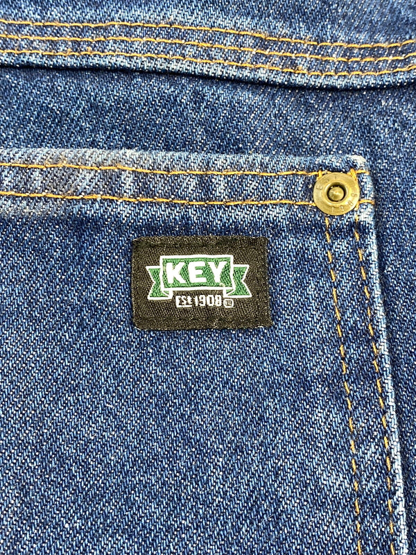 【中古品】【メンズ】 KEY キー DENIM PANTS メキシコ製 ダブルニーぺインター デニムパンツ ボトムス 157-260626-yn-31-min サイズ：W32 L30 カラー：インディゴ 万代Net店