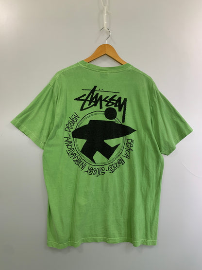 【現状渡し品】【メンズ】 STUSSY ステューシー USA製 SURFMAN SS TEE アメリカ製 サーフマン 半袖Tシャツ メンズ トップス 142-260625-hu-04-min サイズ：XL カラー：ライトグリーン 万代Net店