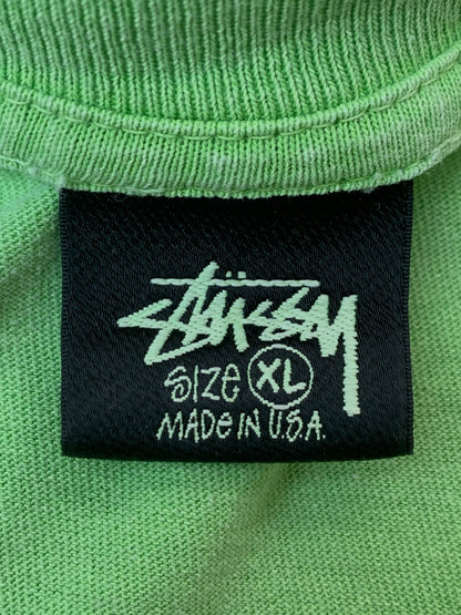 【現状渡し品】【メンズ】 STUSSY ステューシー USA製 SURFMAN SS TEE アメリカ製 サーフマン 半袖Tシャツ メンズ トップス 142-260625-hu-04-min サイズ：XL カラー：ライトグリーン 万代Net店