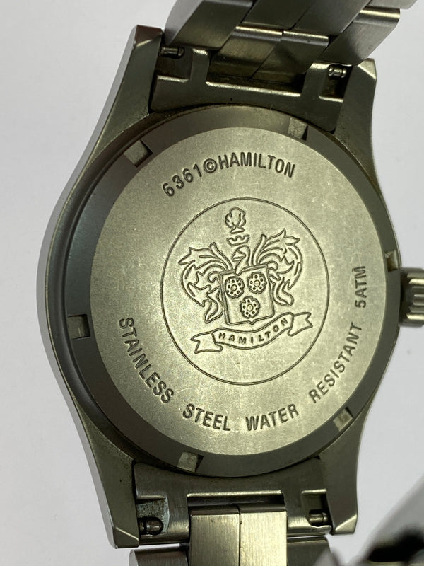 【中古品】【メンズ】 HAMILTON ハミルトン KHAKI FIELD カーキ フィールド クォーツ腕時計 6361 ウォッチ 195-260624-hu-18-min カラー：カーキ/シルバー 万代Net店