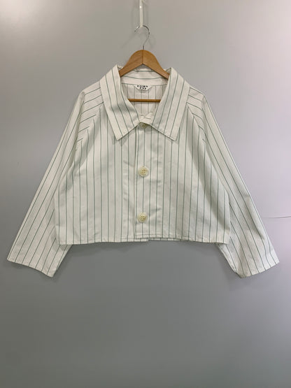 【現状渡し品】【メンズ】 KOOKY ZOO クーキーズー MINIATURE C.C STRIPE JACKET ミニチュア シーシーストライプ ジャケット M0003 メンズ アウター 140-260625-hu-05-min サイズ：B カラー：ホワイト/グリーン 万代Net店