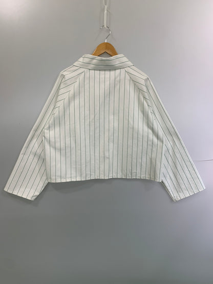 【現状渡し品】【メンズ】 KOOKY ZOO クーキーズー MINIATURE C.C STRIPE JACKET ミニチュア シーシーストライプ ジャケット M0003 メンズ アウター 140-260625-hu-05-min サイズ：B カラー：ホワイト/グリーン 万代Net店