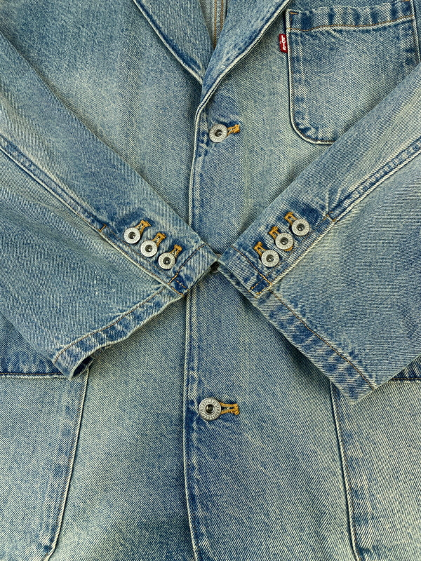 【中古品】【メンズ】 LEVI'S リーバイス 00110 カバーオール ライトアウター 147-260626-yn-22-min サイズ：XL カラー：ライトインディゴ 万代Net店