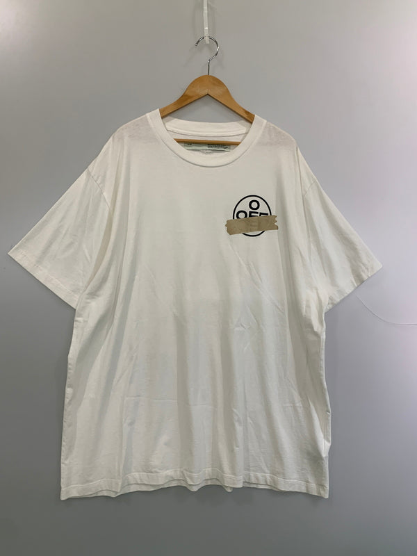 【中古品】【メンズ】 OFF WHITE オフホワイト CLOTH TAPE TEE 半袖Tシャツ ショートスリーブ 141-260625-hu-10-min サイズ：XL カラー：ホワイト 万代Net店