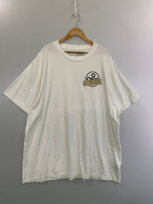 【中古品】【メンズ】 OFF WHITE オフホワイト CLOTH TAPE TEE 半袖Tシャツ ショートスリーブ 142-260625-hu-10-min サイズ：XL カラー：ホワイト 万代Net店