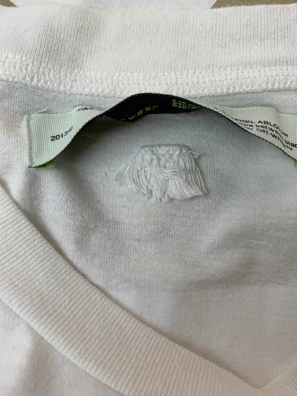 【中古品】【メンズ】 OFF WHITE オフホワイト CLOTH TAPE TEE 半袖Tシャツ ショートスリーブ 141-260625-hu-10-min サイズ：XL カラー：ホワイト 万代Net店