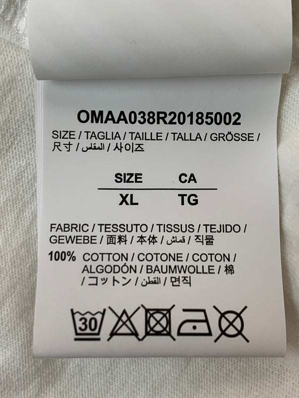 【中古品】【メンズ】 OFF WHITE オフホワイト CLOTH TAPE TEE 半袖Tシャツ ショートスリーブ 141-260625-hu-10-min サイズ：XL カラー：ホワイト 万代Net店
