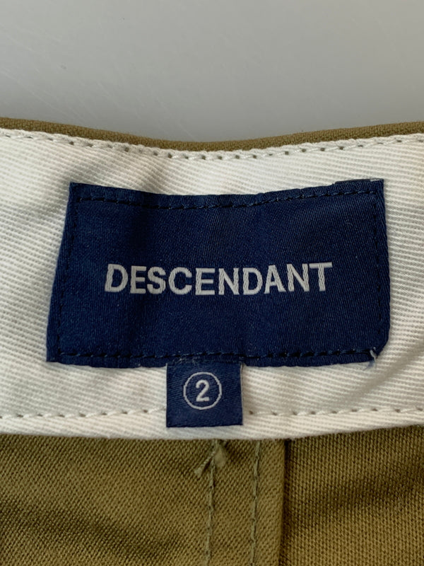 【中古品】【メンズ】 DESCENDANT ディセンダント DOZER SATIN TROUSERS ドーザー サテン トラウザーズ メンズ パンツ ボトムス 153-260625-hu-08-min サイズ：2 カラー：カーキ系 万代Net店