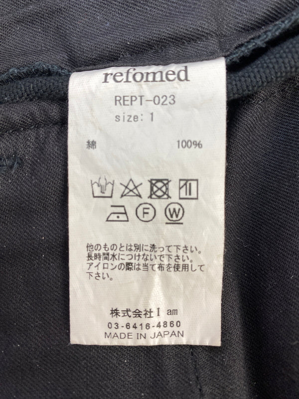【中古品】【メンズ】 REFOMED リフォメッド FORMAN DUCK TROUSERS REPT-023 フォルマンダックトラウザーパンツ ボトムス 151-260626-yn-24-min サイズ：1 カラー：ブラック 万代Net店