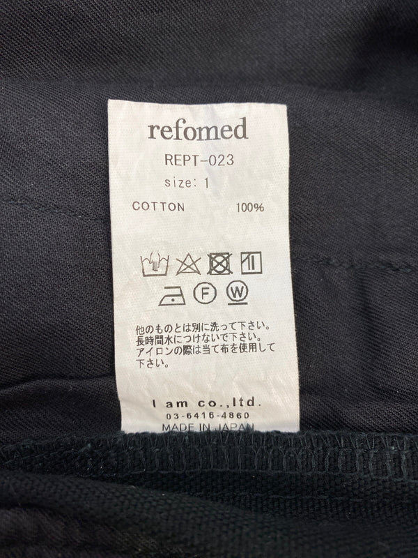 【中古品】【メンズ】 REFOMED リフォメッド FORMAN DUCK TROUSERS REPT-023 フォルマンダックトラウザーパンツ ボトムス 151-260626-yn-24-min サイズ：1 カラー：ブラック 万代Net店