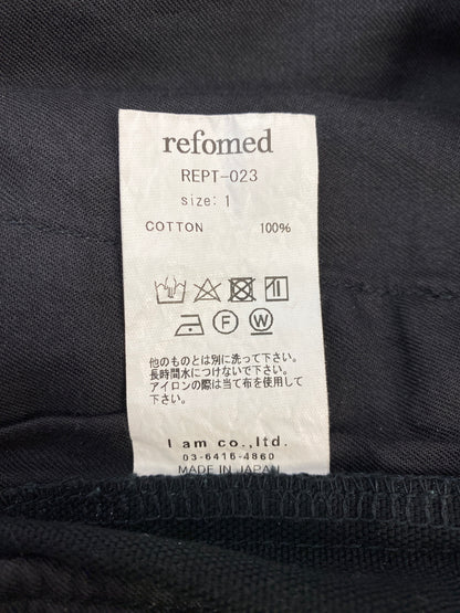 【中古品】【メンズ】 REFOMED リフォメッド FORMAN DUCK TROUSERS REPT-023 フォルマンダックトラウザーパンツ ボトムス 151-260626-yn-24-min サイズ：1 カラー：ブラック 万代Net店