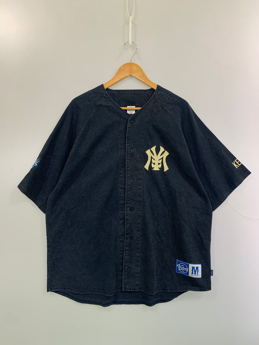 【中古品】【メンズ】 KEBOZ ケボズ BASEBALL SHIRT ベースボール シャツ メンズ 半袖Tシャツ 142-260625-hu-12-min サイズ：M カラー：ネイビー 万代Net店