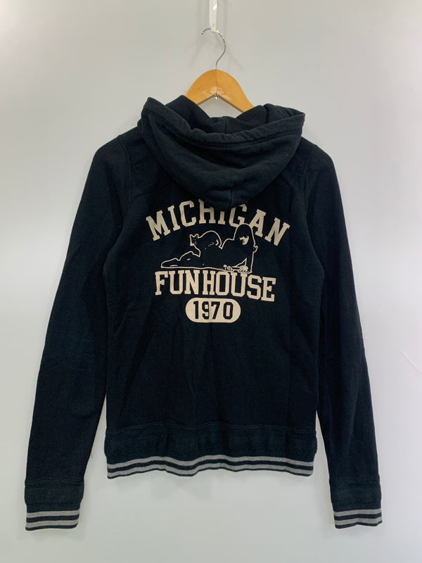 【中古品】【メンズ】 HYSTERIC GLAMOUR ヒステリックグラマー ZIP UP HOODIE ジップアップフーディー 0194CF04 140-260625-hu-15-min サイズ：FREE カラー：ブラック 万代Net店