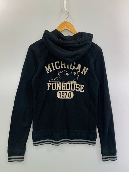 【中古品】【メンズ】 HYSTERIC GLAMOUR ヒステリックグラマー ZIP UP HOODIE ジップアップフーディー 0194CF04 140-260625-hu-15-min サイズ：FREE カラー：ブラック 万代Net店