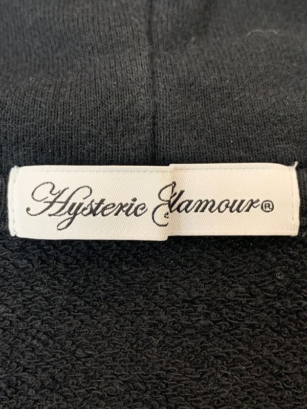 【中古品】【メンズ】 HYSTERIC GLAMOUR ヒステリックグラマー ZIP UP HOODIE ジップアップフーディー 0194CF04 140-260625-hu-15-min サイズ：FREE カラー：ブラック 万代Net店