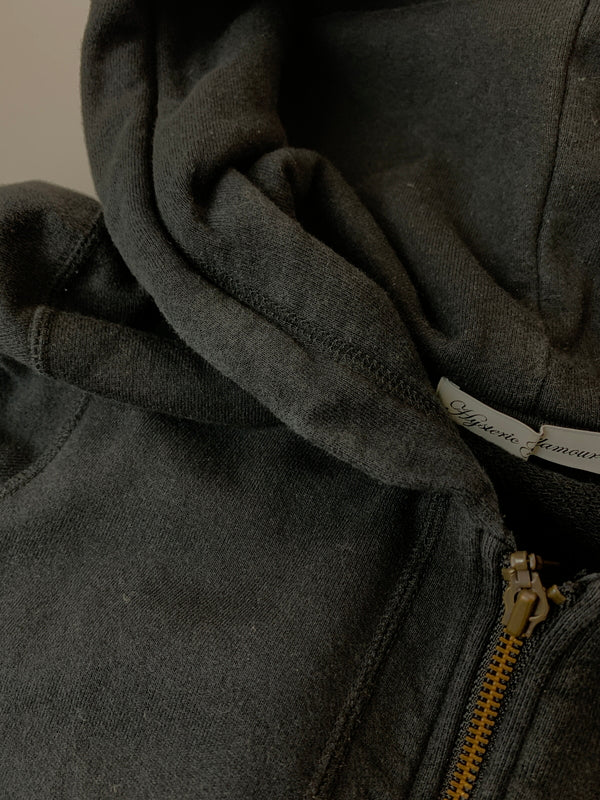 【中古品】【メンズ】 HYSTERIC GLAMOUR ヒステリックグラマー ZIP UP HOODIE ジップアップフーディー 0194CF04 140-260625-hu-15-min サイズ：FREE カラー：ブラック 万代Net店