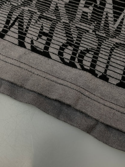 【中古品】【メンズ】 SUPREME シュプリーム TEXT STRIPE JACQUARD TEE テキスト ストライプ ジャカード ティー メンズ 半袖 Tシャツ 149-260625-hu-14-min サイズ：L カラー：ブラック/グレー 万代Net店