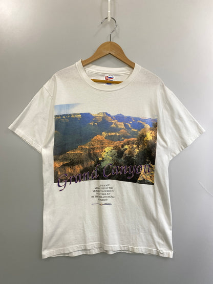 【中古品】【メンズ】 GRAND CANYON グランドキャニオン 90S PHOTO TEE 90年代 フォト 半袖 Tシャツ メンズ トップス ヴィンテージ 146-260717-em-47-min サイズ：M カラー：ホワイト 万代Net店