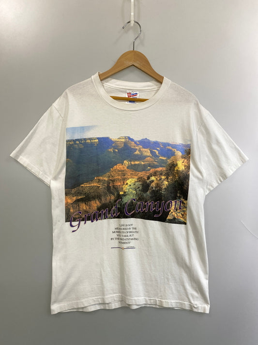 【中古品】【メンズ】 GRAND CANYON グランドキャニオン 90S PHOTO TEE 90年代 フォト 半袖 Tシャツ メンズ トップス ヴィンテージ 146-260717-em-47-min サイズ：M カラー：ホワイト 万代Net店