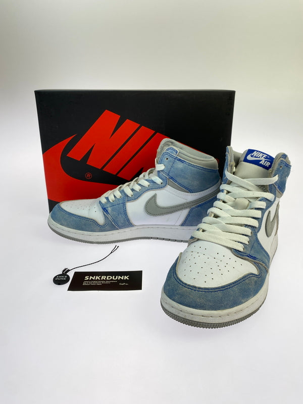 【中古品】【レディース】 NIKE ナイキ GS AIR JORDAN 1 エアジョーダン HIGH OG "HYPER ROYAL" 575441-402 レディース 靴 スニーカー 166-260627-hu-03-min サイズ：25 カラー：ホワイト/ライトブルー/ライトグレー 万代Net店
