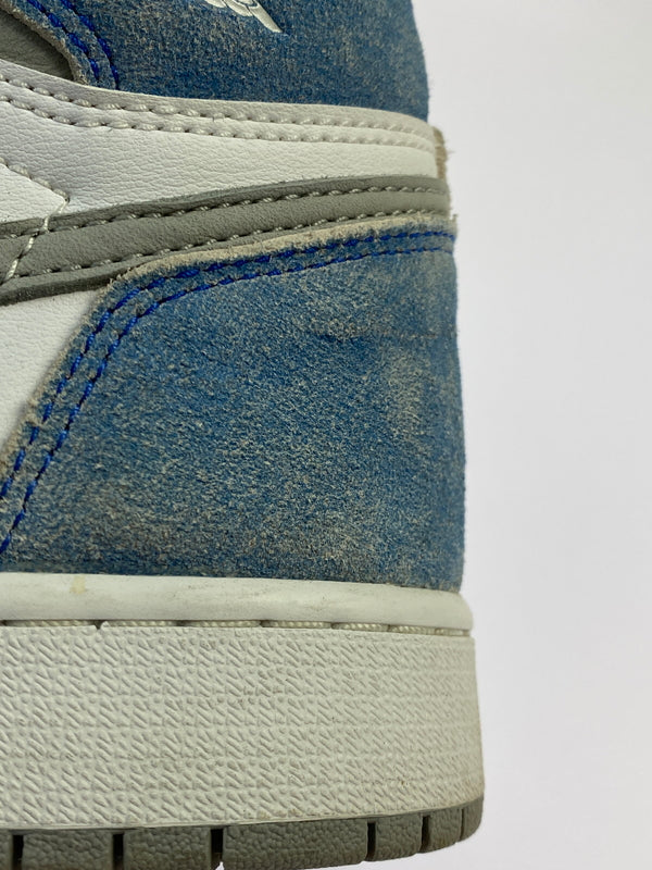 【中古品】【レディース】 NIKE ナイキ GS AIR JORDAN 1 エアジョーダン HIGH OG "HYPER ROYAL" 575441-402 レディース 靴 スニーカー 166-260627-hu-03-min サイズ：25 カラー：ホワイト/ライトブルー/ライトグレー 万代Net店